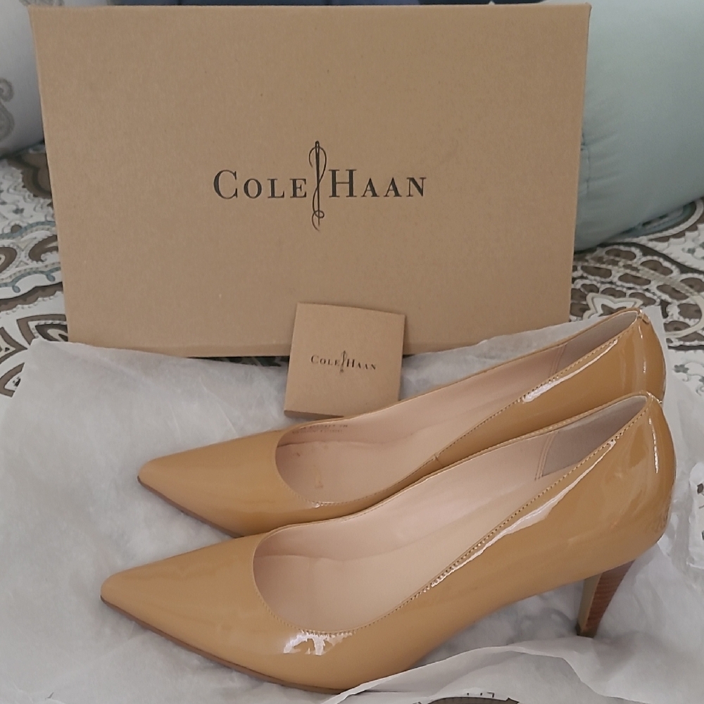 Cole Haan Air Juliana Sandstone Patent Pumps